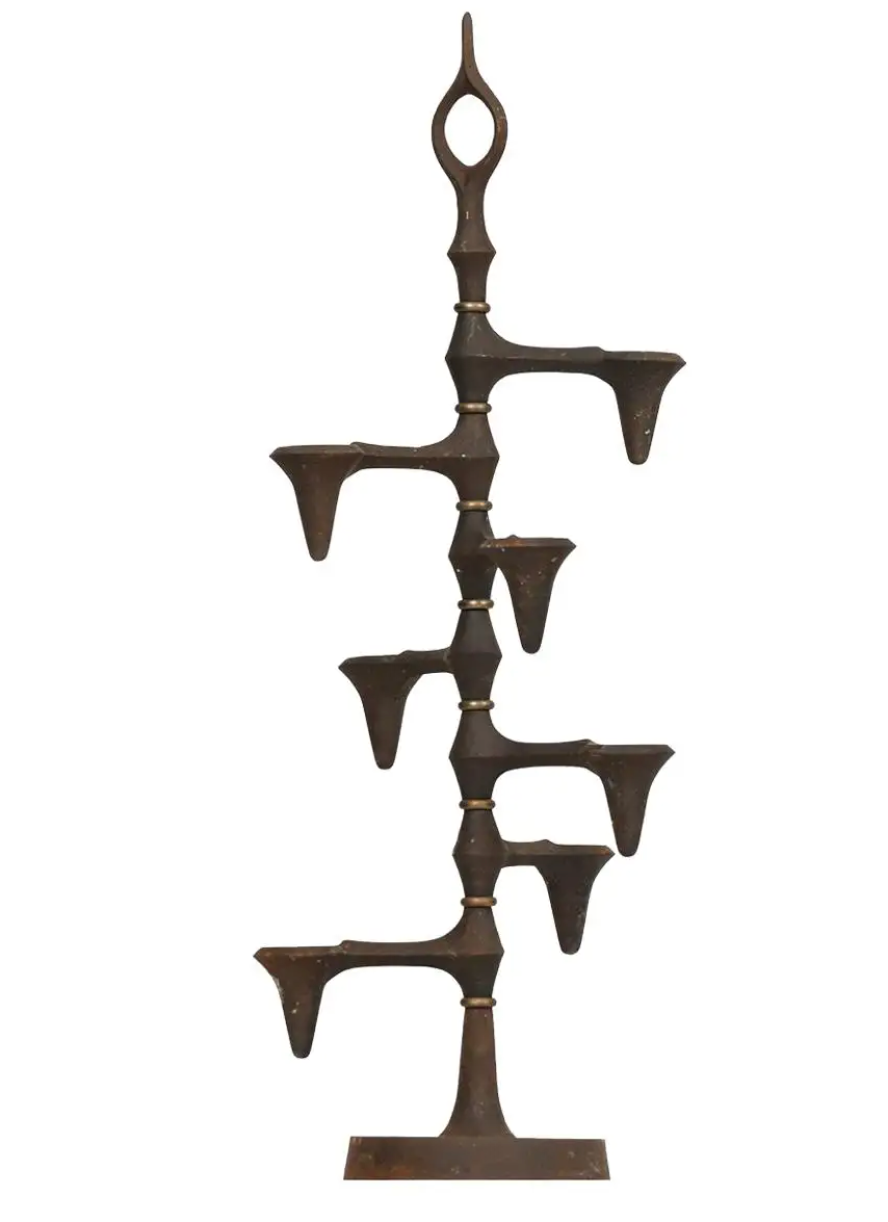 Mid-Century 7-Arm Cast Iron Candleholder by Jens Quistgaard for Dansk