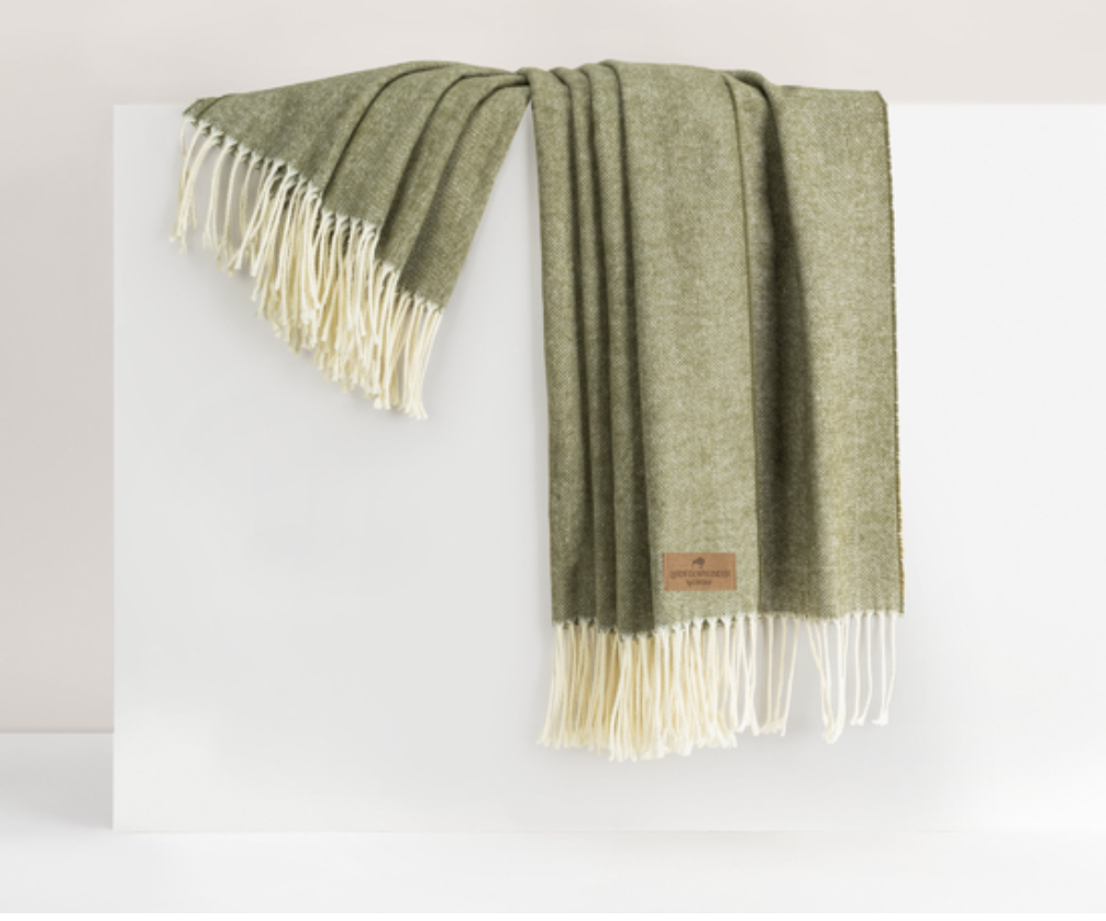 Lands Downunder - Italian Herringbone Throw Thyme