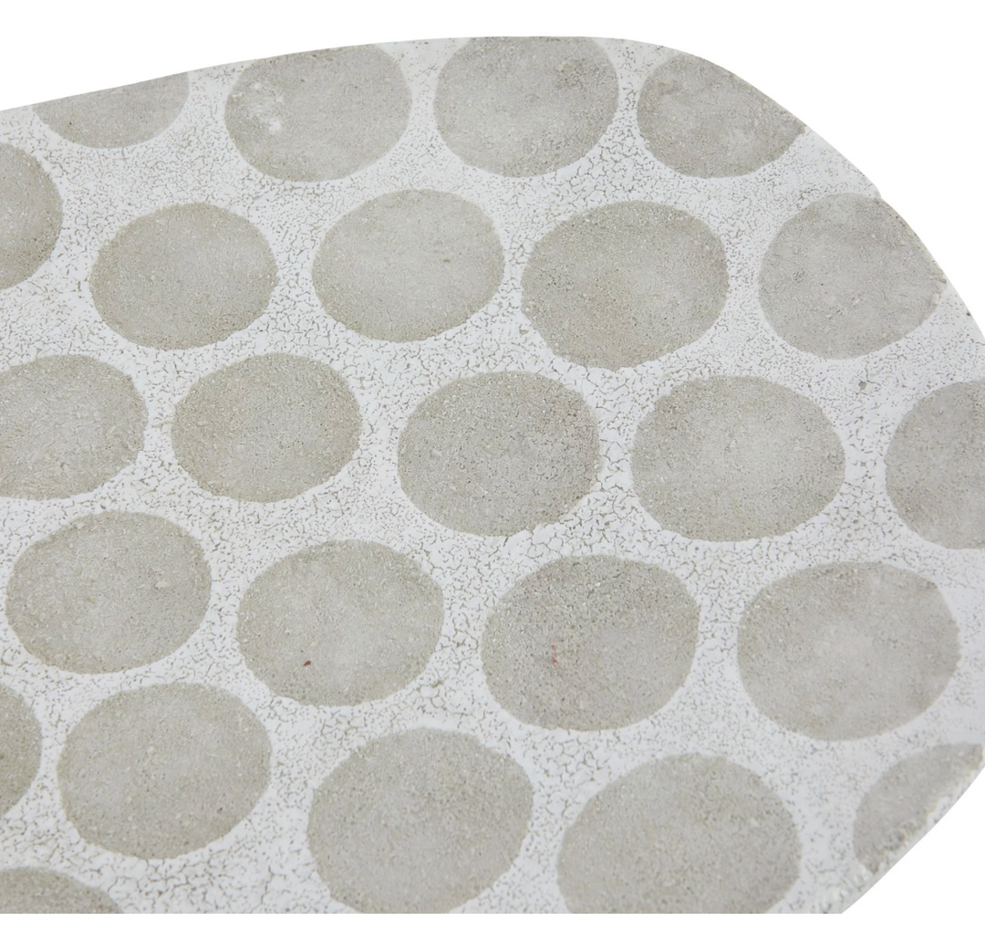 Decorative Terra-cotta Platter w/ Wax Relief Dots