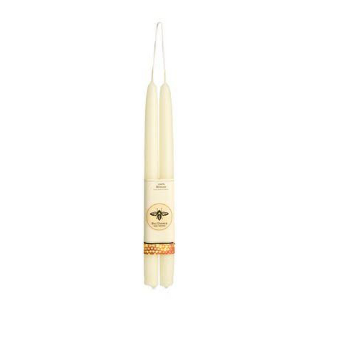 Grand Beeswax Taper Candle | Ivory