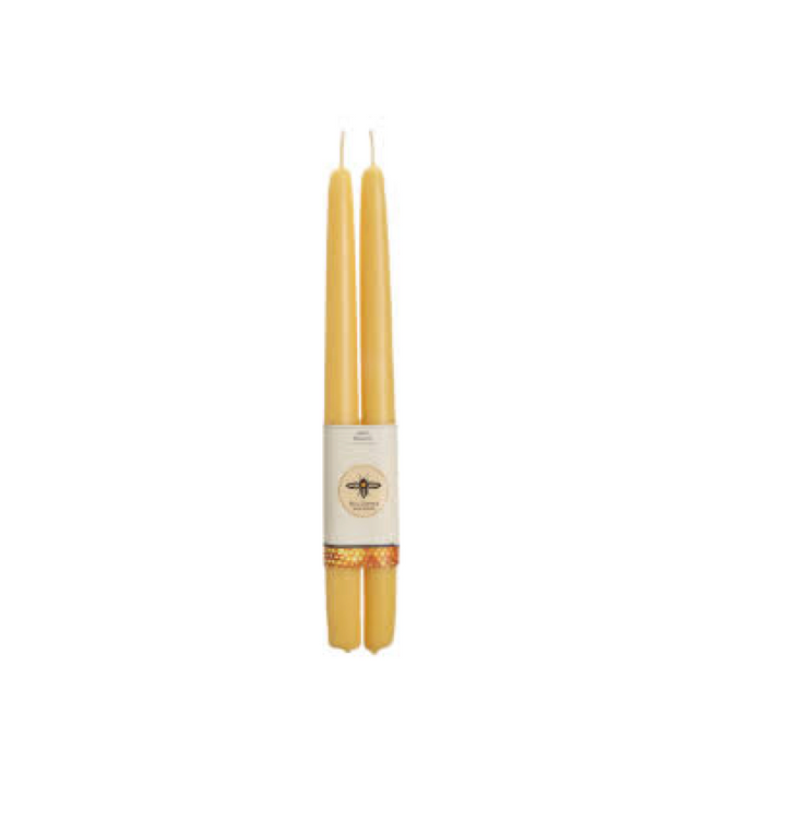 Grand Beeswax Taper Candle | Natural