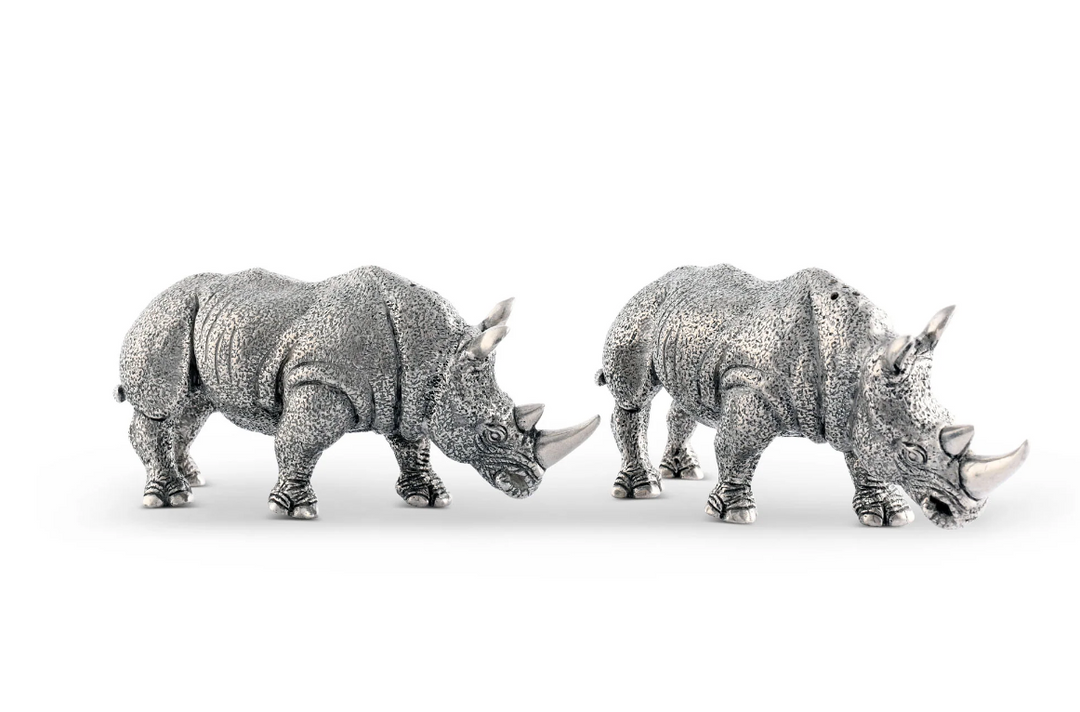 Vagabond - Pewter Rhino Salt & Pepper Shakers