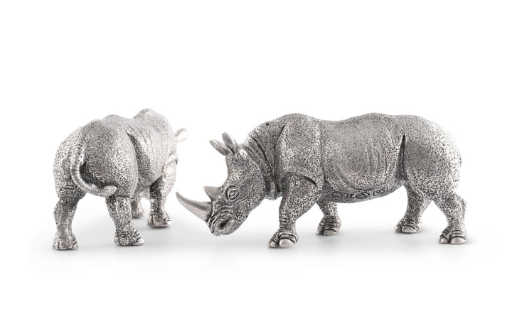 Vagabond - Pewter Rhino Salt & Pepper Shakers