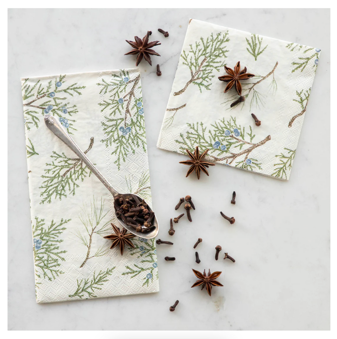 Juniper Sprig Cocktail Napkins | Set of 20