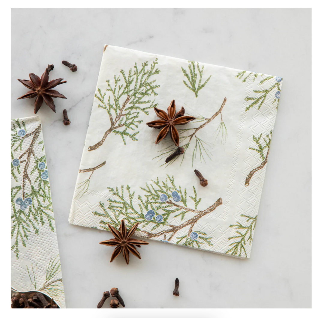 Juniper Sprig Cocktail Napkins | Set of 20