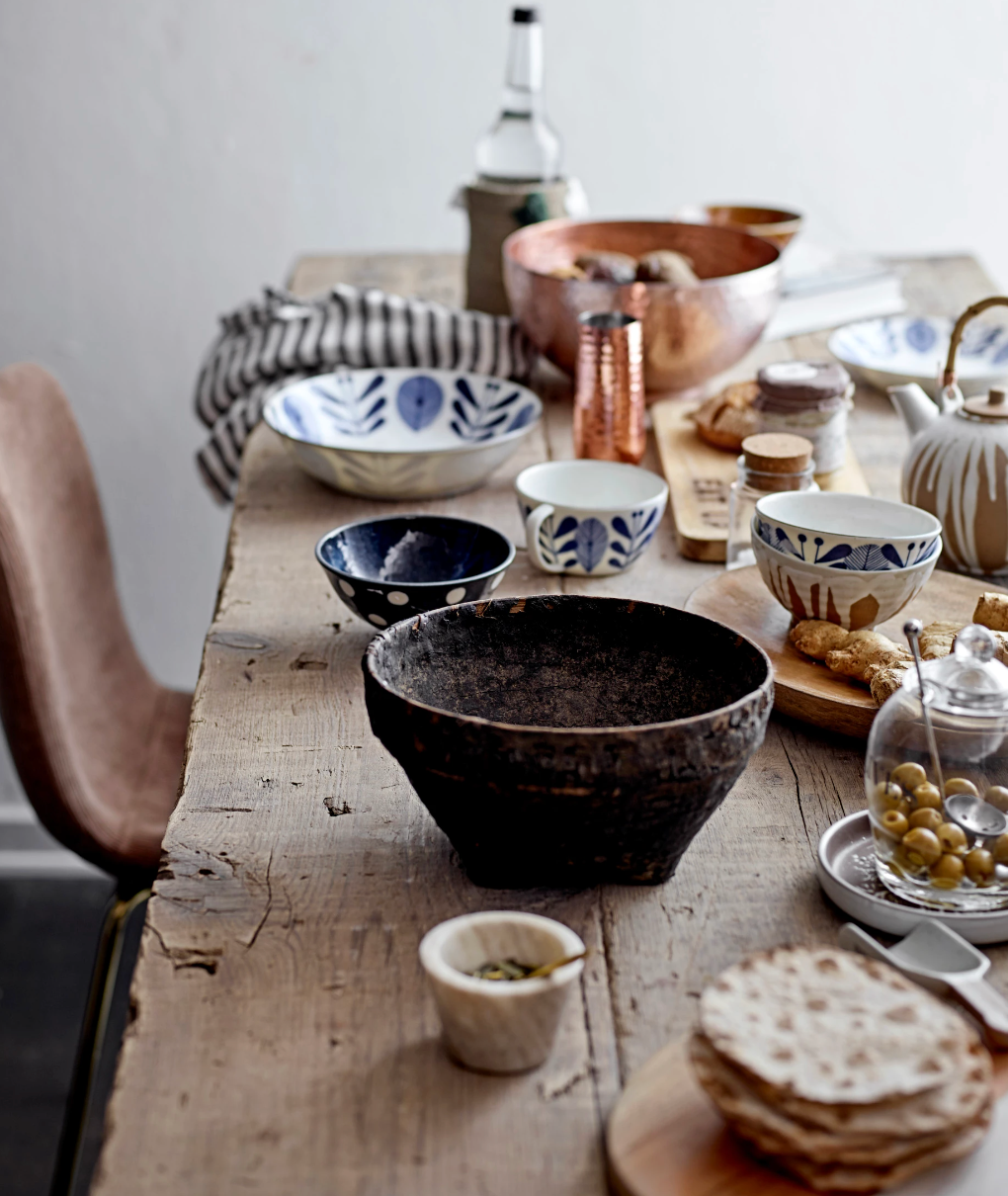 Marble Bowl w/ Brass Spoon | Black