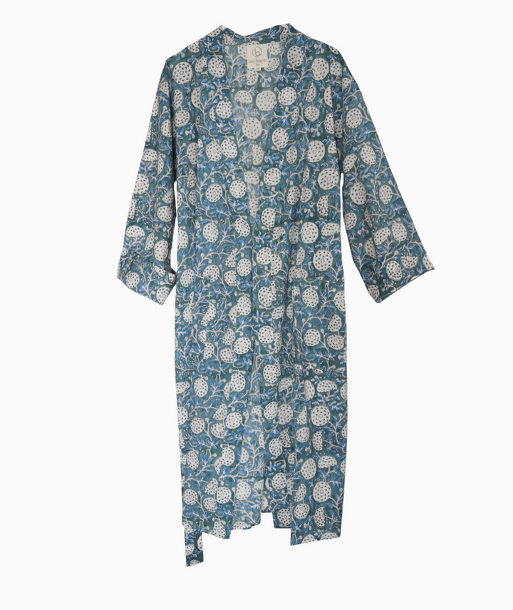 Claire Beaugrand - “Eva” Floral Print Cotton Robe | M/L