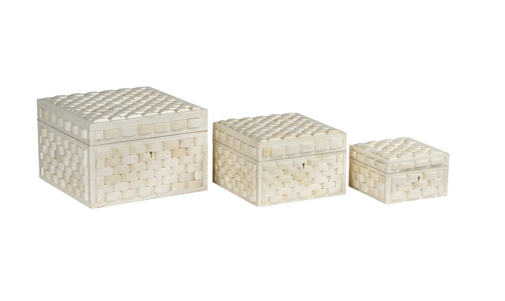 Basketweave Bone Box | S