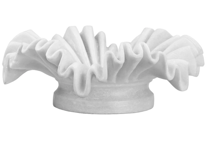 Marble Ruffle Rim Bowl | S