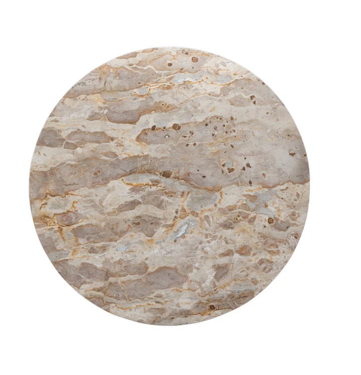 Marble + Acacia Wood Coffee Table