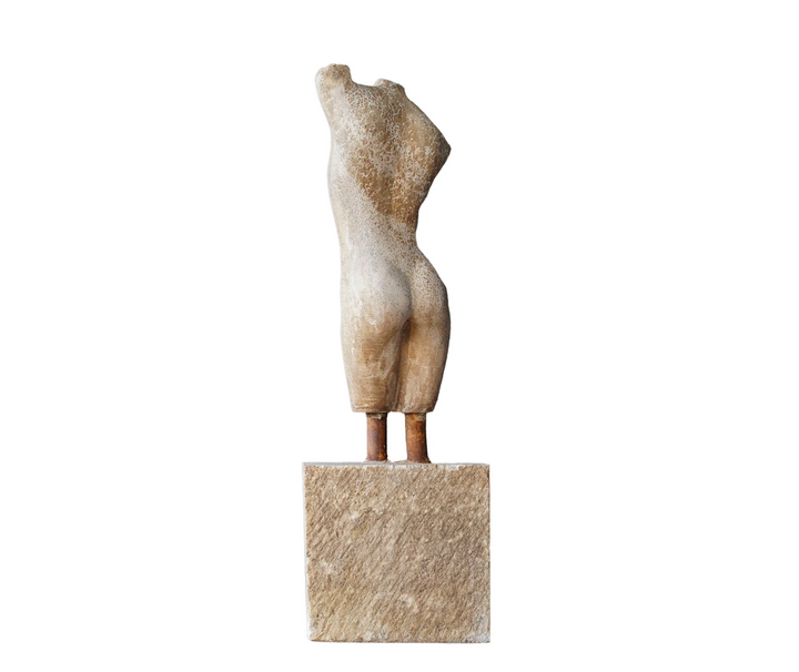 Carved Marble Lady Torso