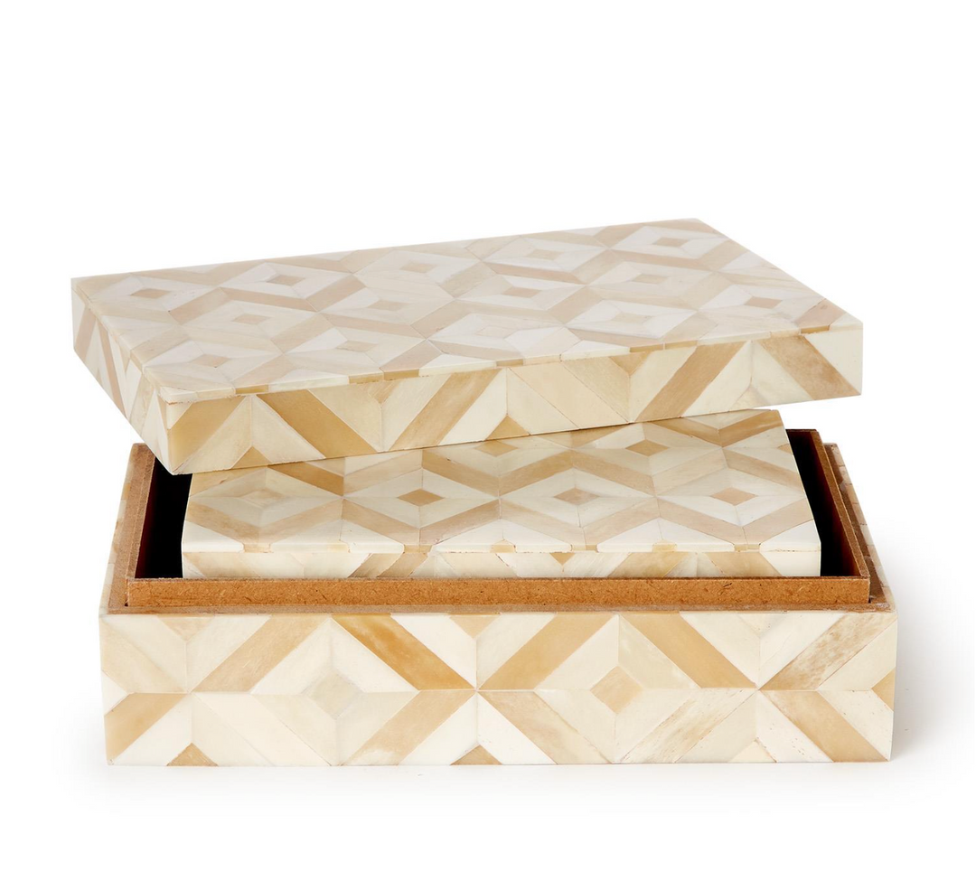 St Mark Diamond Covered Box | L