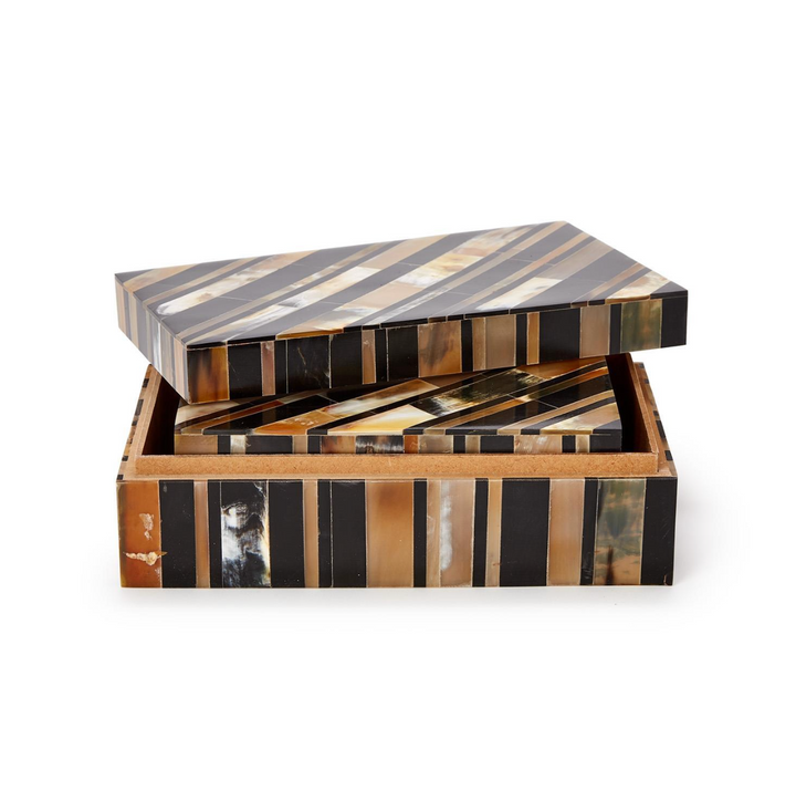 Stefano Genuine Horn Covered Box | M