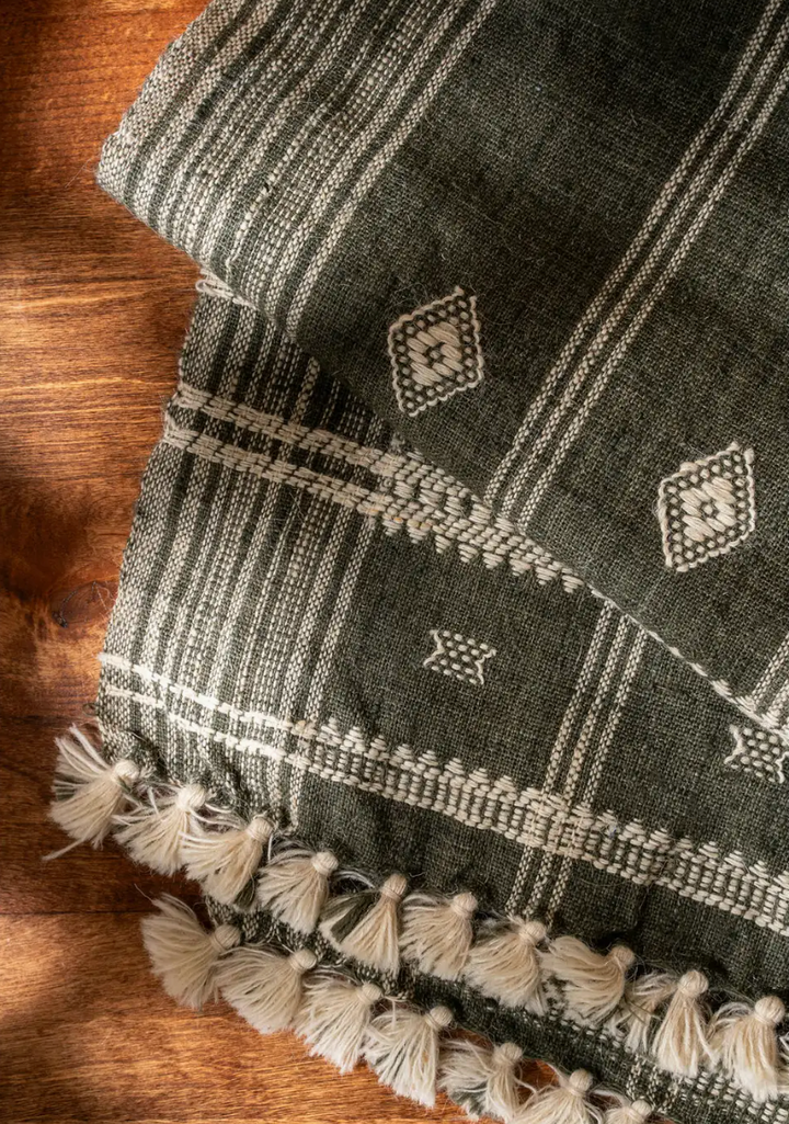 Bhujodi Wool Handloom Runner | Cedar