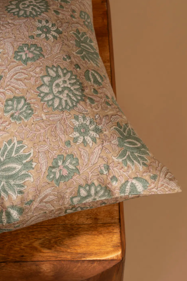 20" x 20" Kavi Block Print Pillow