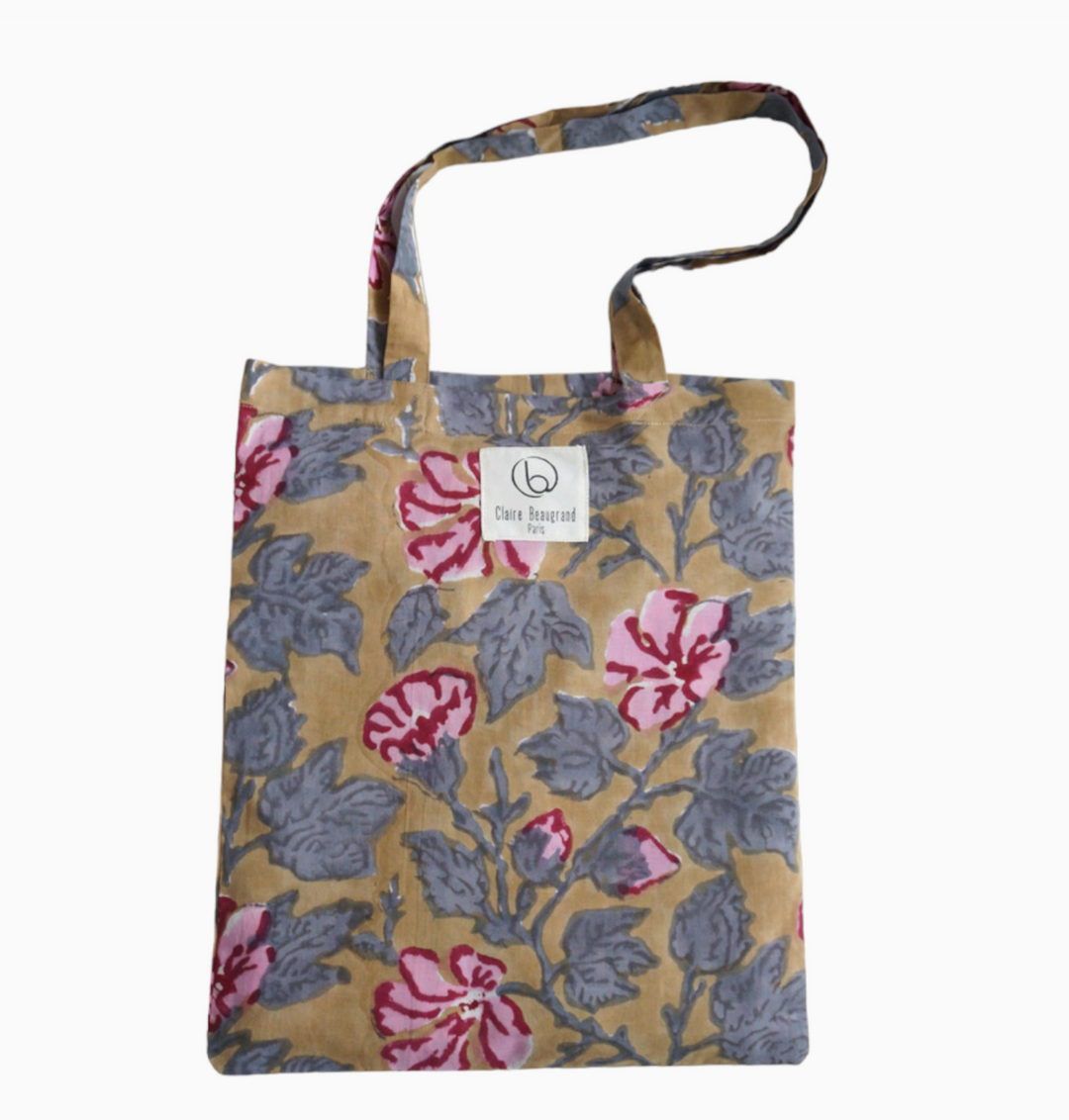 Claire Beaugrand - "Gold" Floral Print Cotton Robe | S/M