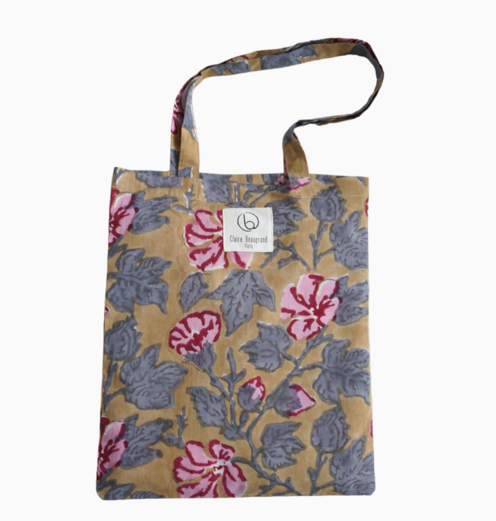 Claire Beaugrand - "Gold" Floral Print Cotton Robe | S/M