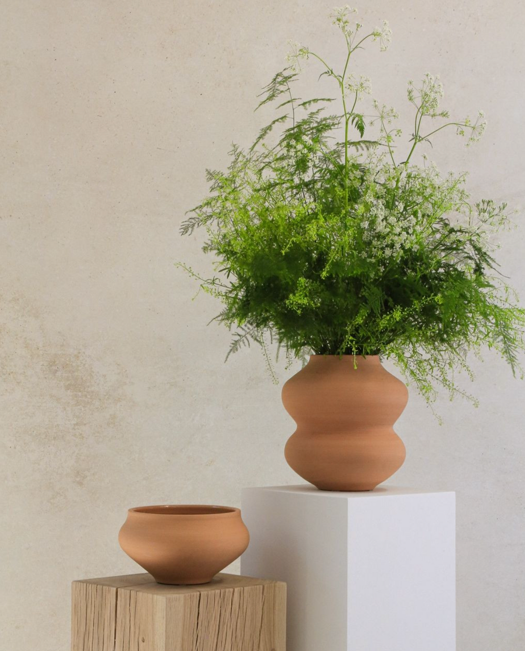 Bergs Potter Belle raw vase 26 cm Pink | Scandinavian Design | Vases