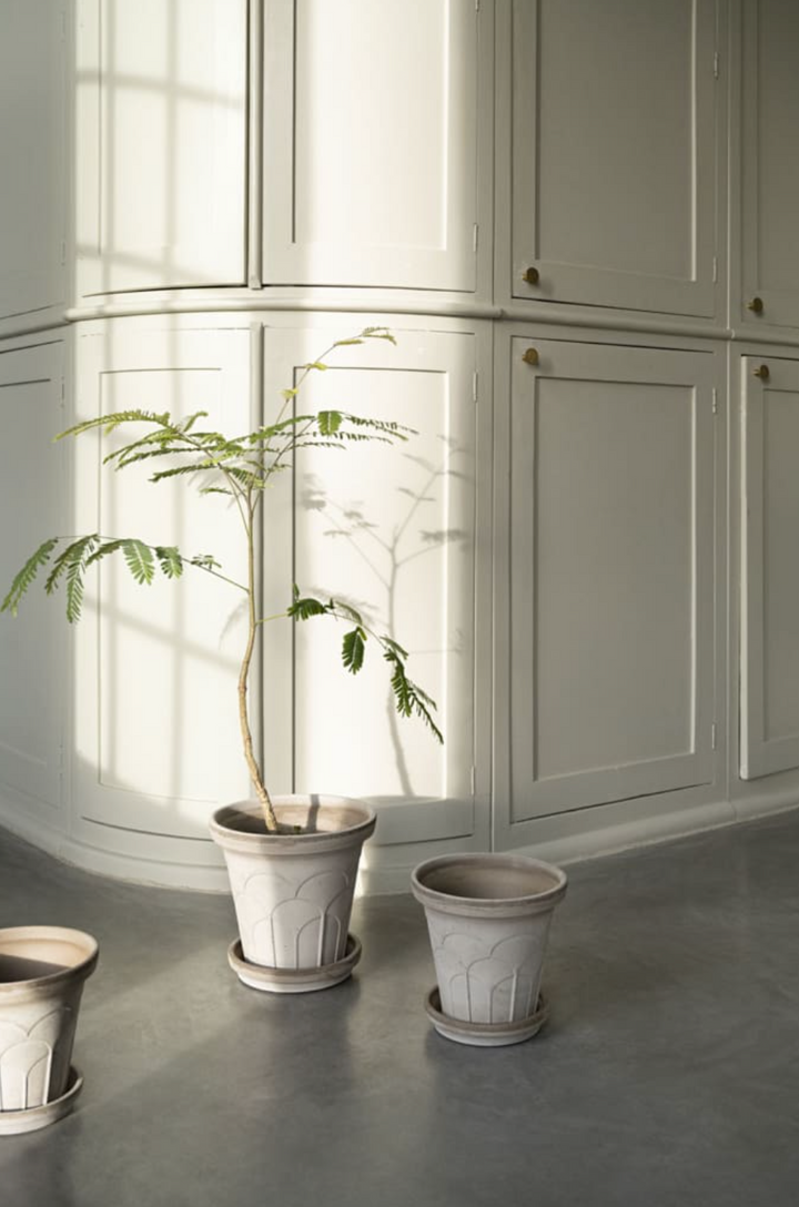 Fleur RAW Grey Pot + Saucer, Italy | 25GB