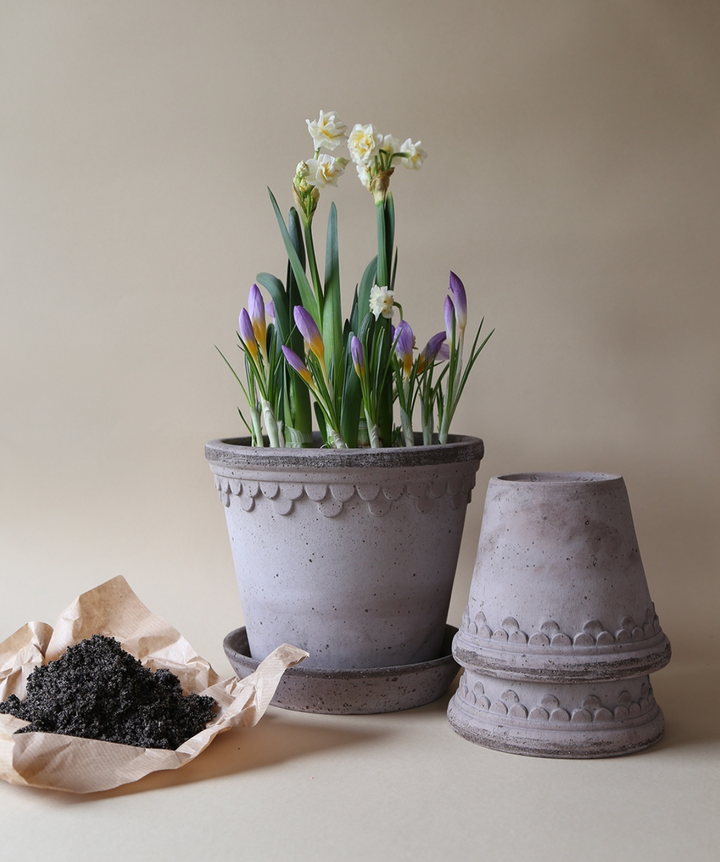 Københavner RAW Grey Pot + Saucer, Italy | 25S