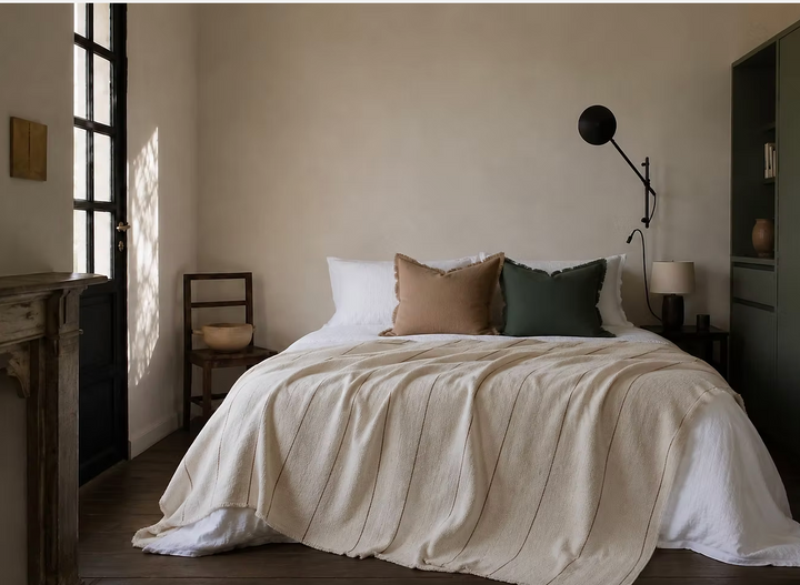 LINEA - Queen Blanket | Sepia