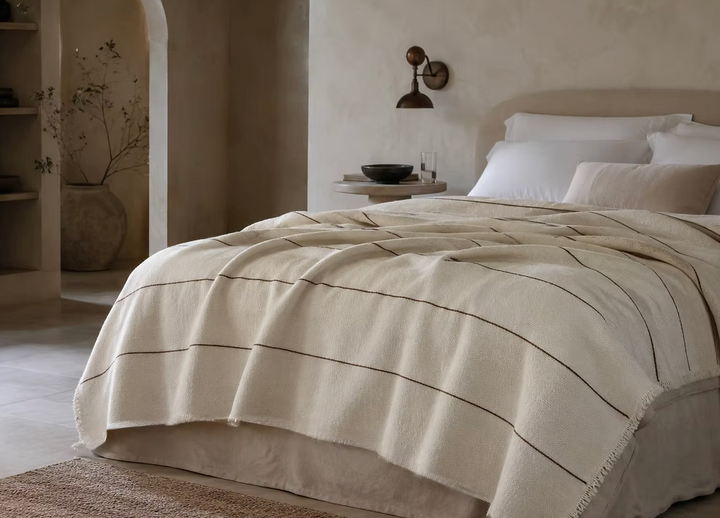 LINEA - Queen Blanket | Sepia