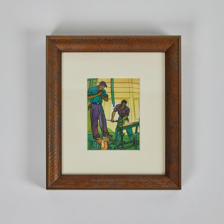 Vintage Instructional Prints Attributed to N. C. Wyeth | Set of 4-B