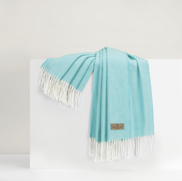 Lands Downunder - Italian Herringbone Throw Turquoise