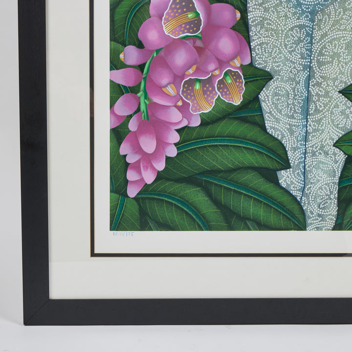 Vintage Nivia Gonzalez Signed+ Numbered Serigraph "Echo of Lost Eden", Newly Framed
