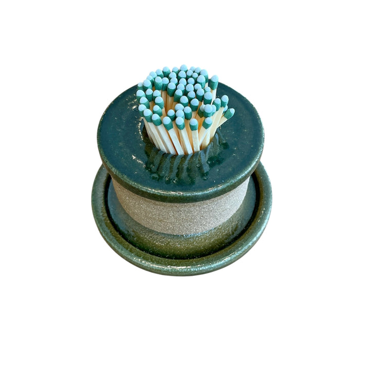 a|g Ceramics - Match Strike with Spent Tray in Dark Olive | Column