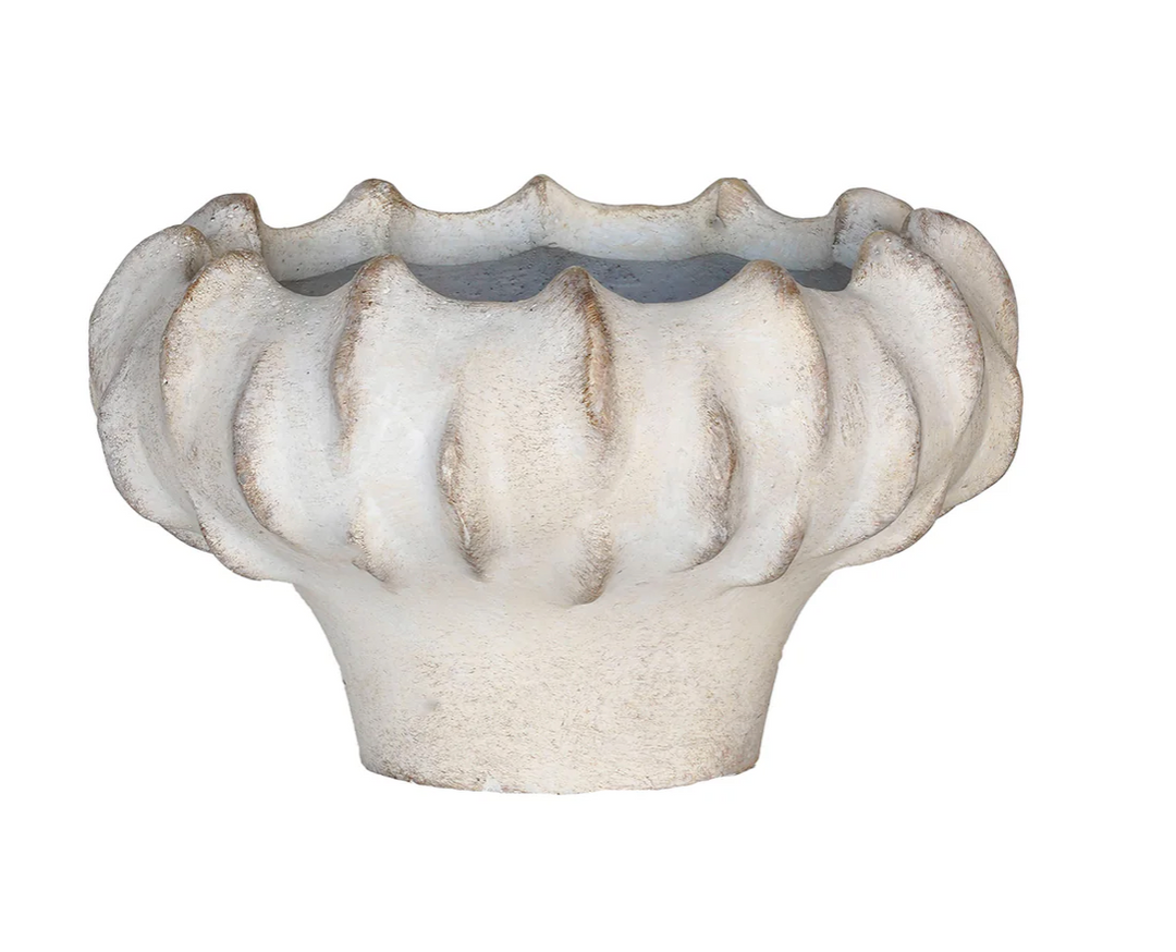 Concrete Lucid Shallow Planter | M