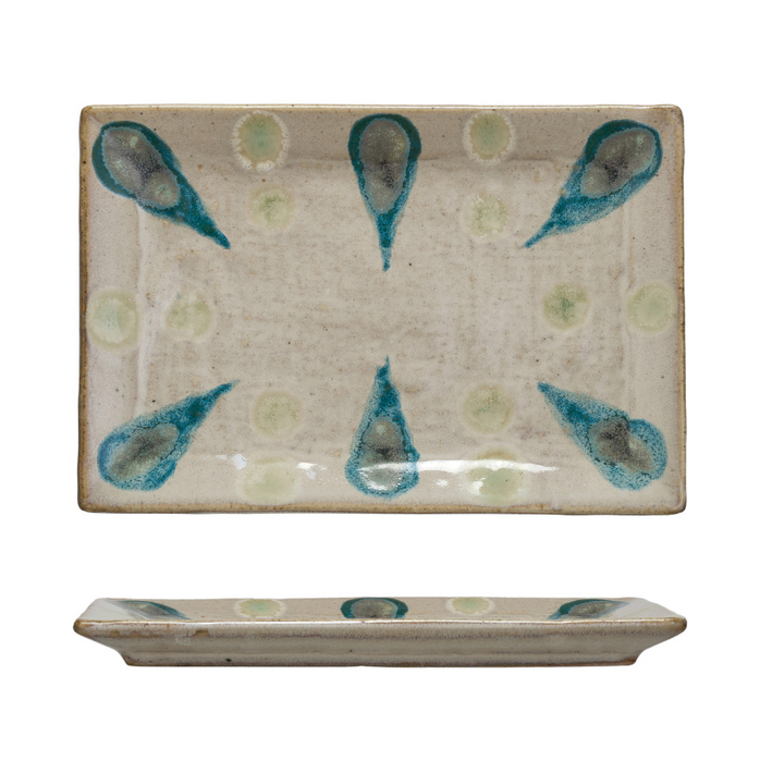 Hand-Painted Stoneware Platter
