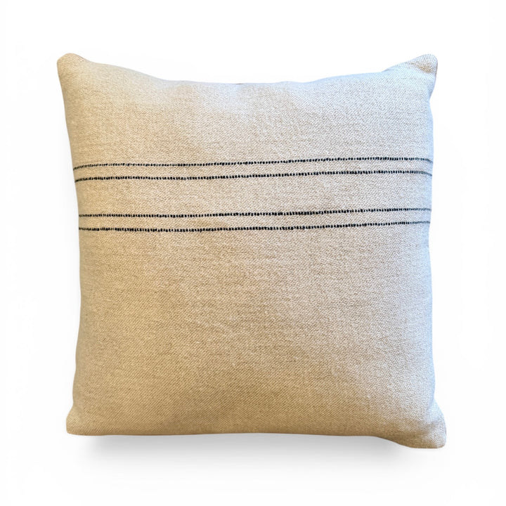 Custom 21" x 21" Pillow made from a Belgian Linen / Wool Textile