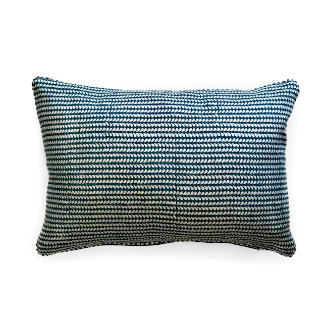 Custom 12" x 18" Hand Block Printed Linen Pillow