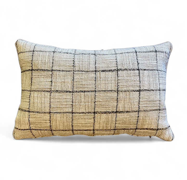 Custom 12" x 18" Pillow made from "Homespun" Wool + Linen, Italy