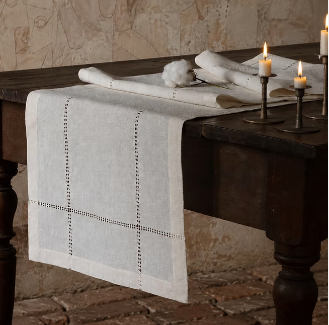 LIENZO - 90" Table Runner | Ecru
