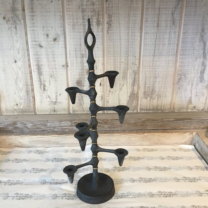 Mid-Century 7-Arm Cast Iron Candleholder by Jens Quistgaard for Dansk