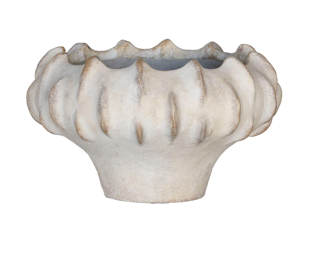 Concrete Lucid Shallow Planter | L