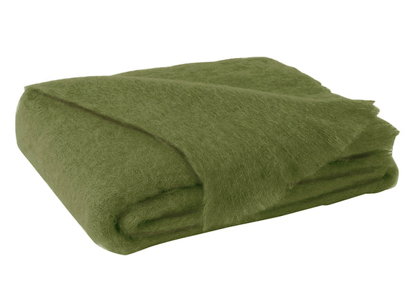 Lands Downunder - Brushed Mohair Throw | Fern