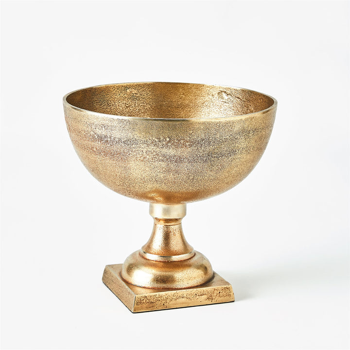 Pedestal Bowl in Antique Brass