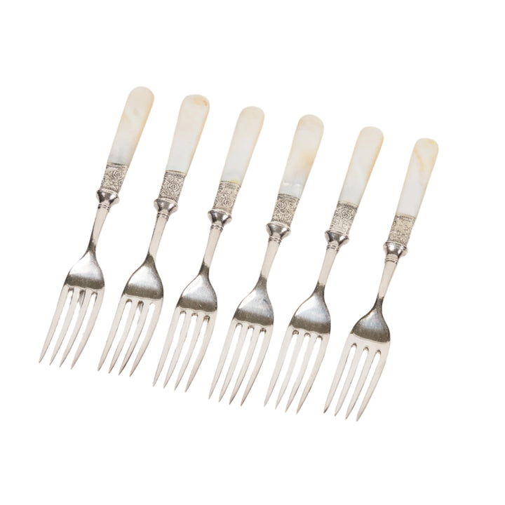 Antique MOP + Sterling Silver Flatware | Set of 6