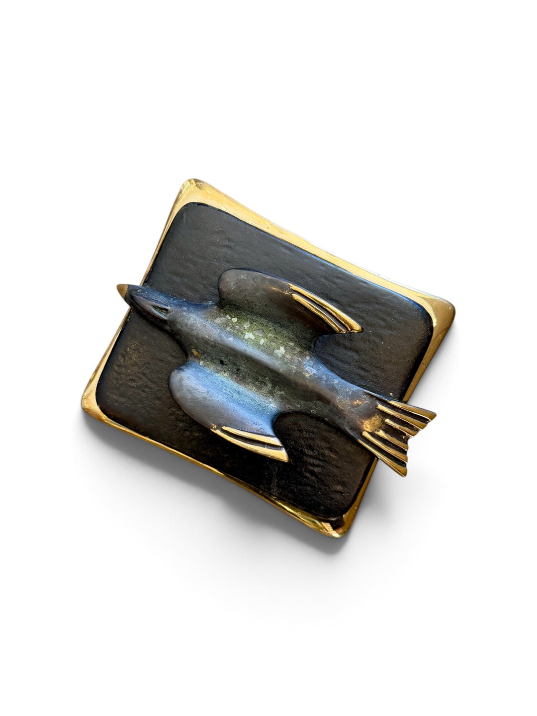 Mid-Century Brass Lidded Trinket Box by Reuven Dayagi, Israel