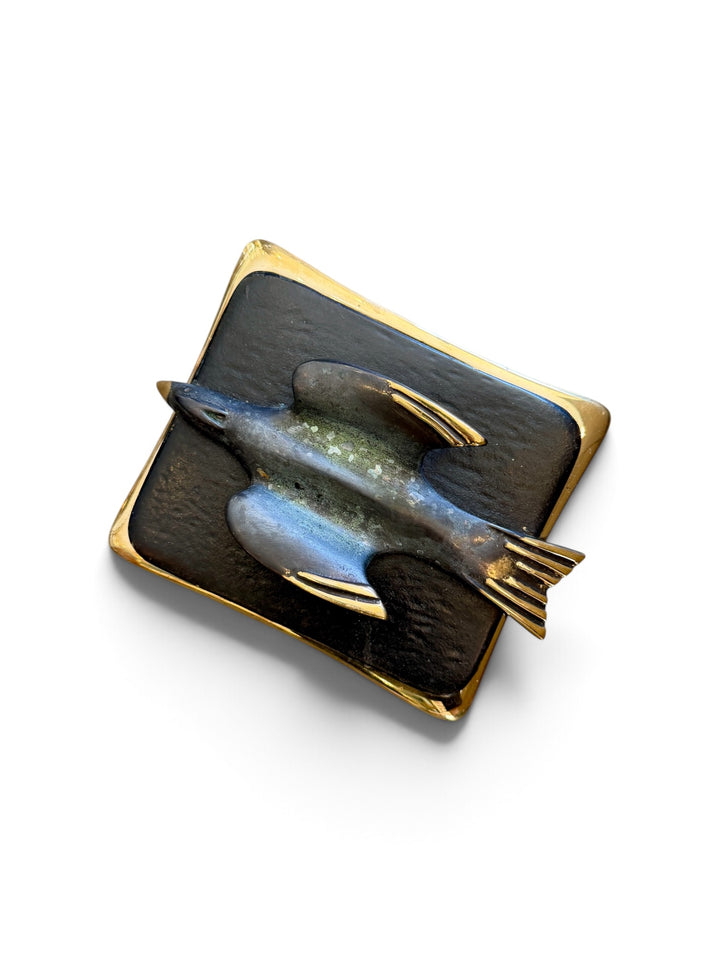 Mid-Century Brass Lidded Trinket Box by Reuven Dayagi, Israel