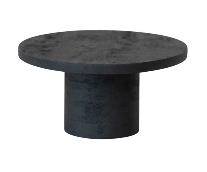 Mango Wood Pedestal in Black | T