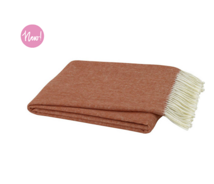 Lands Downunder - Italian Herringbone Throw Copper