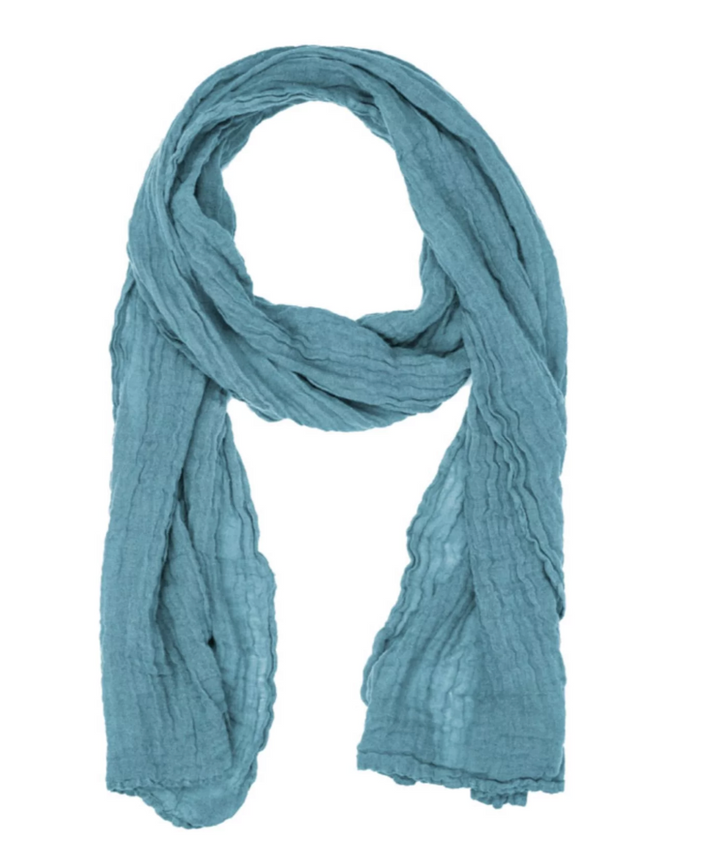 Haomy Victoire Linen Scarf | Bleu Stone