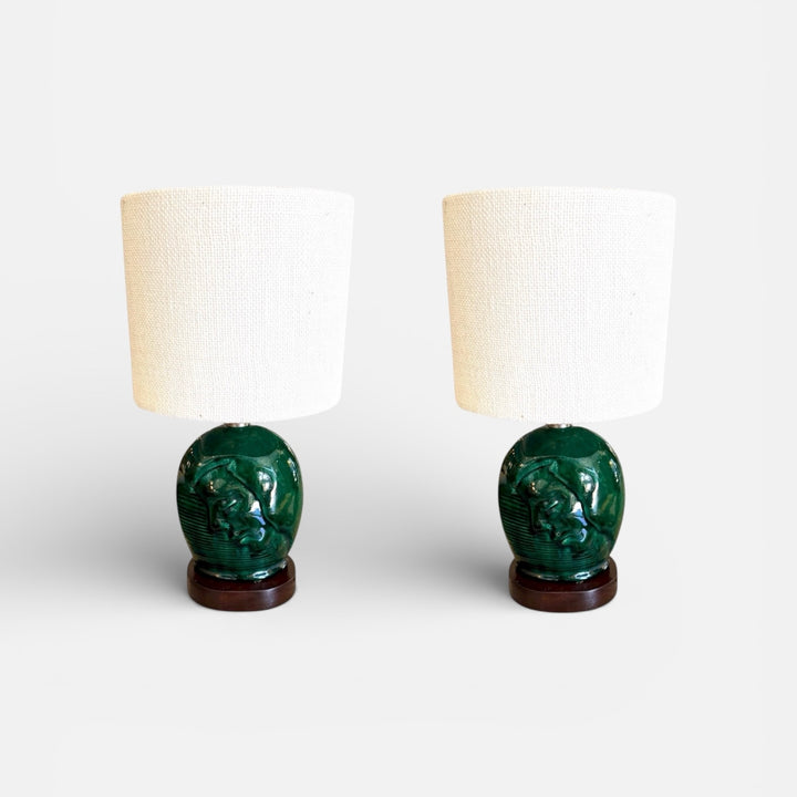 Art Deco Ceramic Table Lamps | Pair