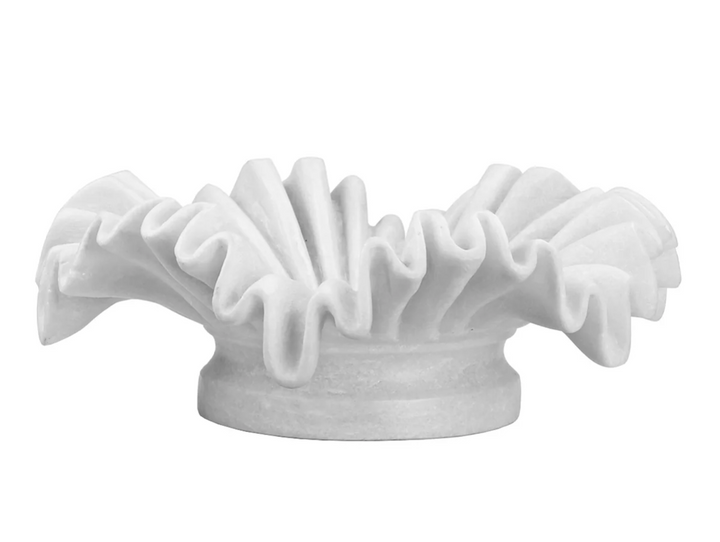 Marble Ruffle Rim Bowl | L