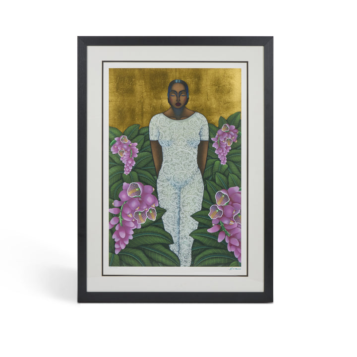 Vintage Nivia Gonzalez Signed+ Numbered Serigraph "Echo of Lost Eden", Newly Framed