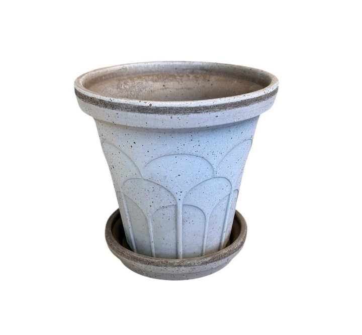 Fleur RAW Grey Pot + Saucer, Italy | 18GB